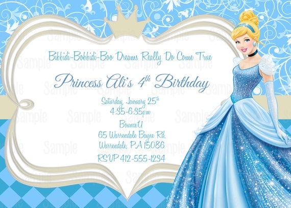 Invitations Cinderella Free Printables 7