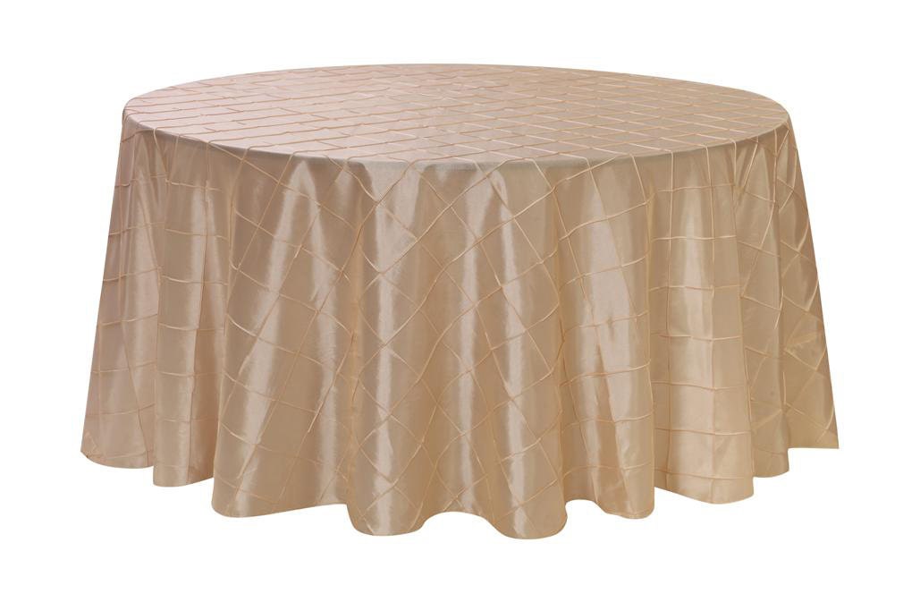 120 inch Ivory Pintuck Round Tablecloth Wedding Tablecloths