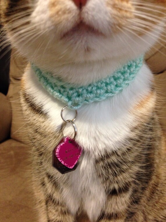 Easy Slip-On Crochet Cat Collar Handmade