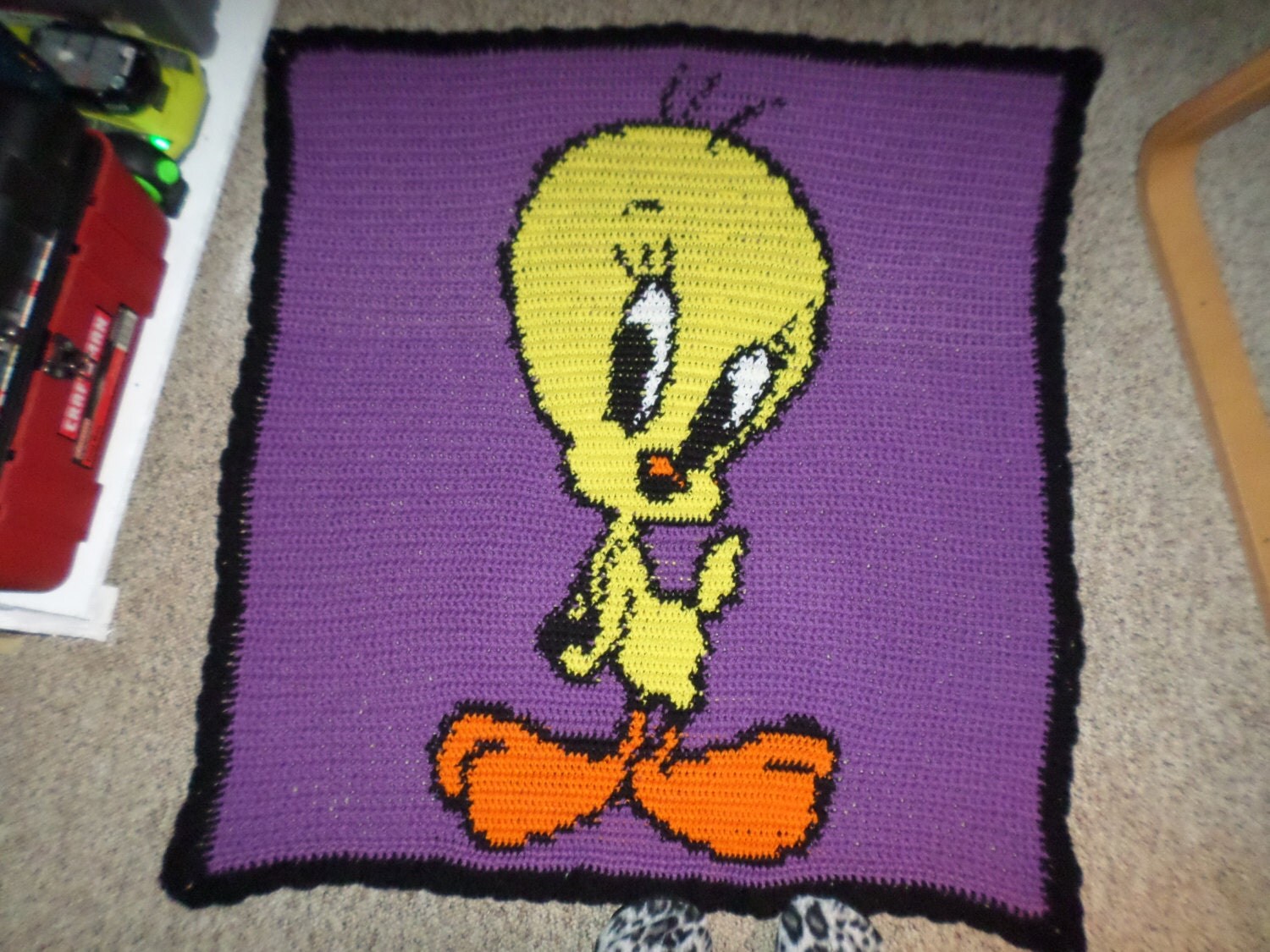 Tweety Bird Baby Blanket by Altascrafts on Etsy