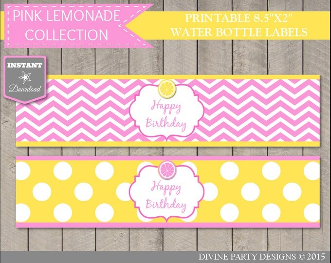 SALE INSTANT DOWNLOAD Pink Lemonade Printable Birthday Party Package / Diy Printables / Pink Lemonade Collection / Item #400