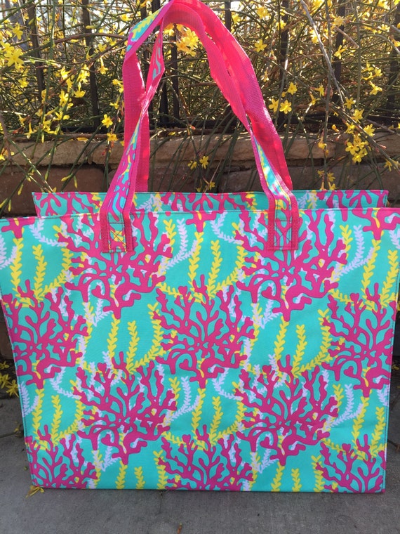 coral beach tote