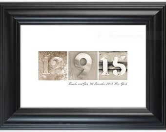 Personalized Wedding Gift, Wedding Date Art, Wedding Date Print, Wedding Present, Wedding Gift, Unique Wedding Gift, Wedding Print