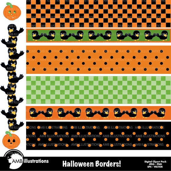 Halloween clipart borders clipart commercial use vector