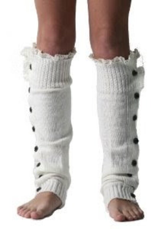 Ivory Leg Warmers / Boot Socks by SparksPlace on Etsy