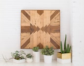 Tribal Reclaimed Wood Wall Panel Art. Table Modern Art Native American