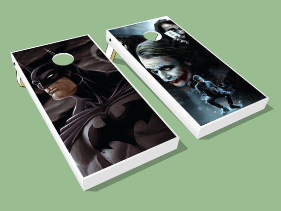 Batman vs. Joker Cornhole Board Wraps Awesome Comic Cornhole