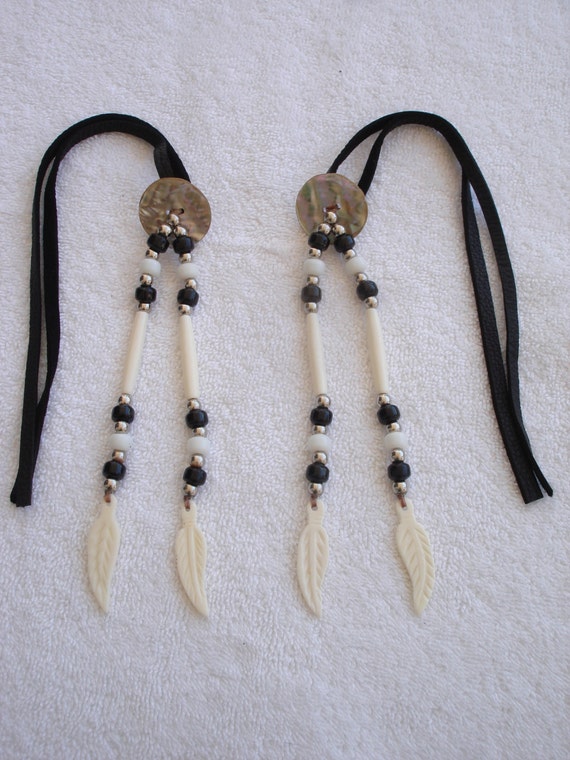 Native American Hairpipe Bone Beaded Hair By Cherokeecreations5