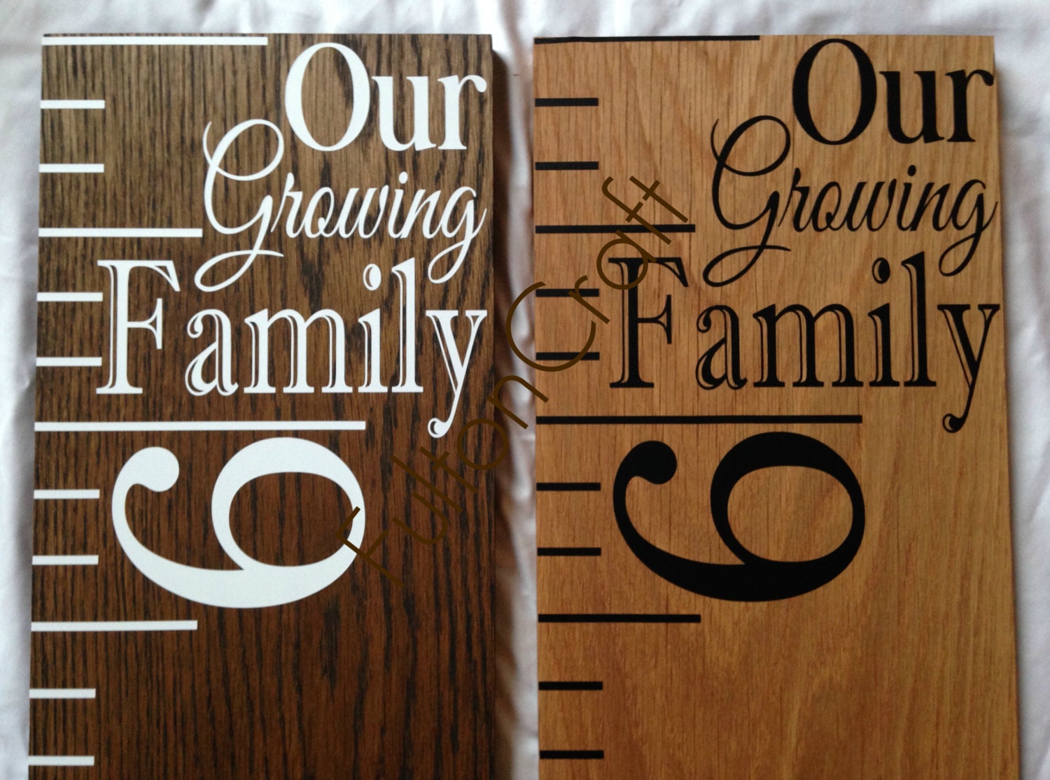 Growth Chart Ruler Vinyl Decal With Our Growing by FultonCraft