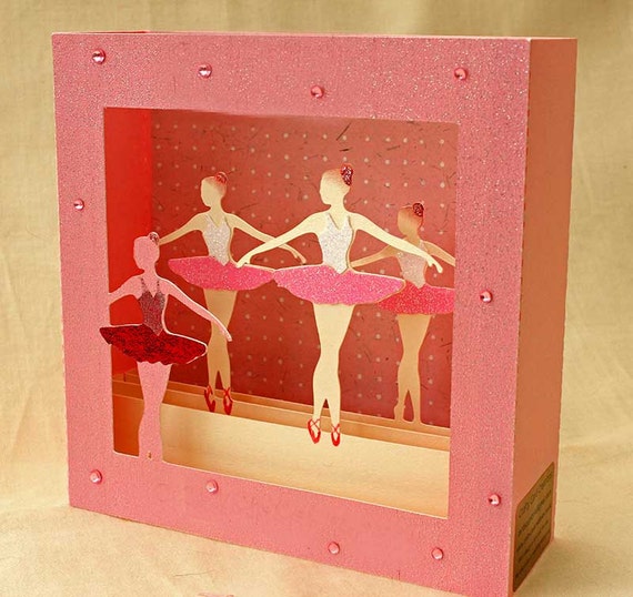 Download 3D SVG box card Ballerina design svg png dxf formats