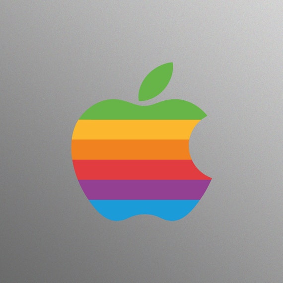 Retro Apple Logo Decal Sticker for Apple iMac Computer