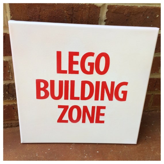 Lego Building Zone canvas quote lego quote 12 by shopsignlanguage