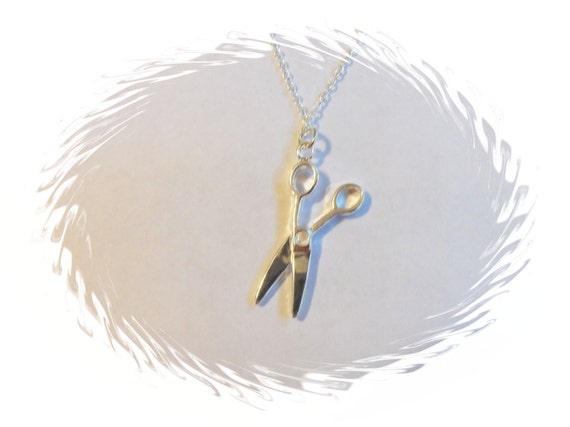 Sterling Silver Scissor Necklace Jewelry Gift Women Jewelry
