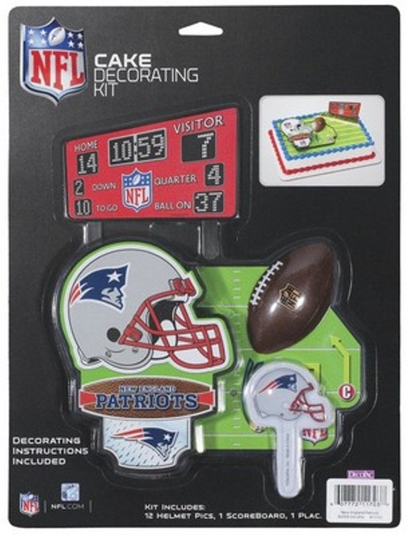 New England Patriots Cake Topper & Cupcake Picks