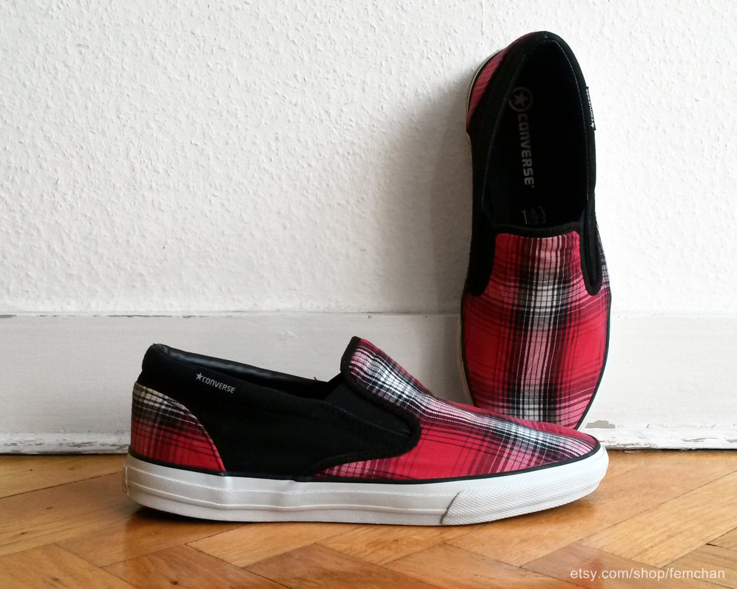 plaid pants with converse