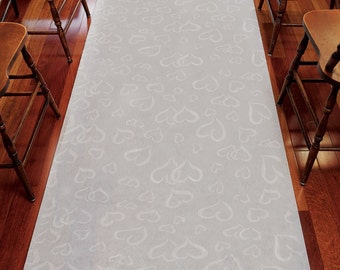 Heart Aisle Runner, DIY Rose Petal Aisle Runner, DIY Glitter Aisle Runner, Ivory Aisle Runner, White Aisle Runner