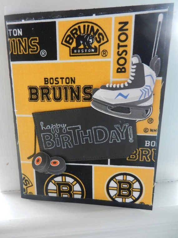 Handmade Birthday Card Boston Bruins Hockey Team