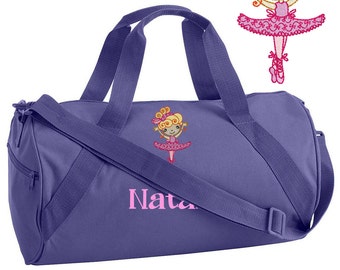 Personalized Ballet Bag for Dance - Dance Bag - Girl Ballet Bag - Toddler Ballet Bag - Childrens Ballet Bag - Embroidered Ballerina