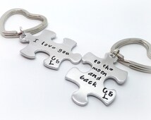 Personalisiertes Puzzle-Haus Schlüsselanhänger – Für Paare & Familien
