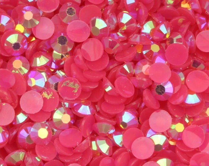 AB Pink Rhinestone Acrylic Resin 2mm 3mm 4mm 5mm 6mm nail art decoration diy