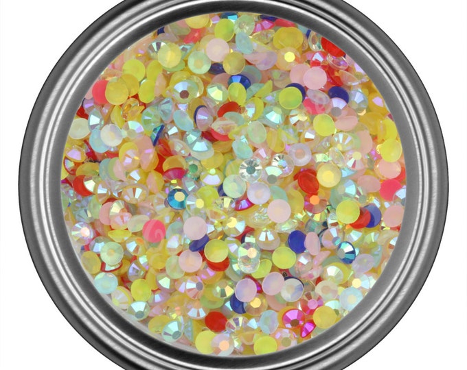 AB Mix Rhinestone Acrylic Resin 2mm 3mm 4mm 5mm 6mm nail art decoration diy
