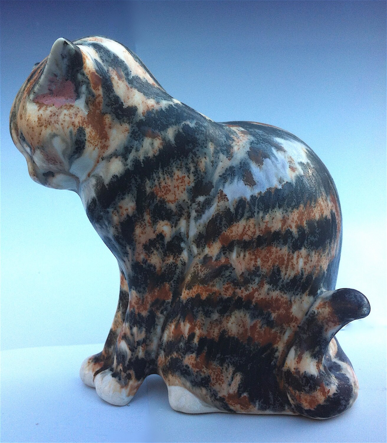 Cat figurine Porcelain cat cat sculpture by LivingCeramics on Etsy