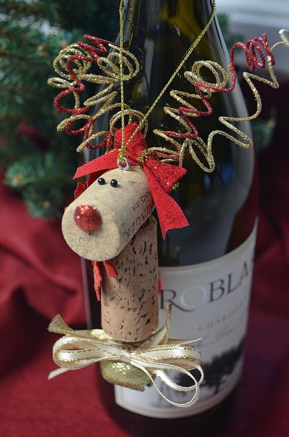 wine cork reindeer ornament wine cork reindeer ornament