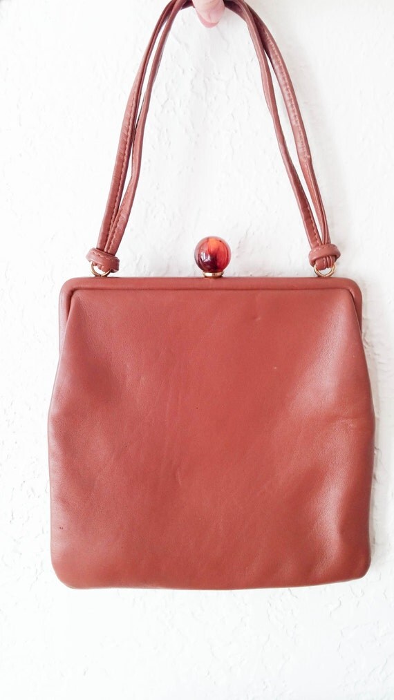 Jane Shilton Genuine Leather Caramel Color Handbag by AdoredAnew