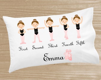 Personalized Kids' Pillowcase - Ballerina Pillowcase for Girls - Ballet Pillow Case - Custom Ballerina Pillow Slip