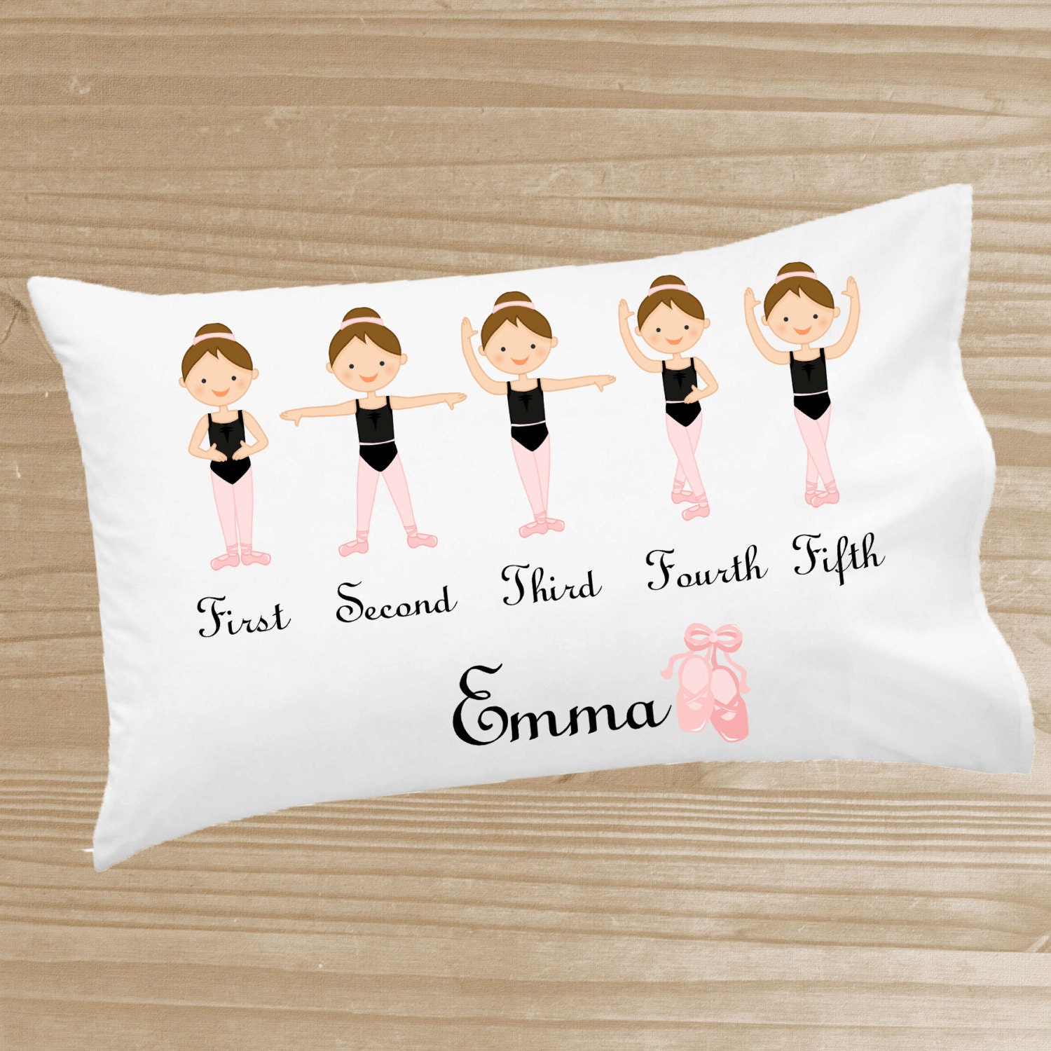 Personalized Kids' Pillowcase Ballerina Pillowcase for