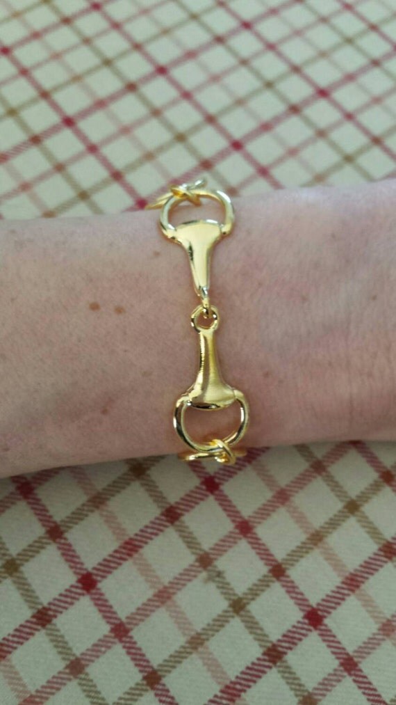 Gold Horse Bit Bracelet snaffle horse bit braceletbeautiful