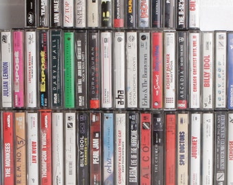 Vintage 70s and 80s Cassette Tapes, REM, ZZ Top, Beatles, Pink Floyd, Beach Boys, Phil Collins, Queen, Buddy Holly, Metallica, & More