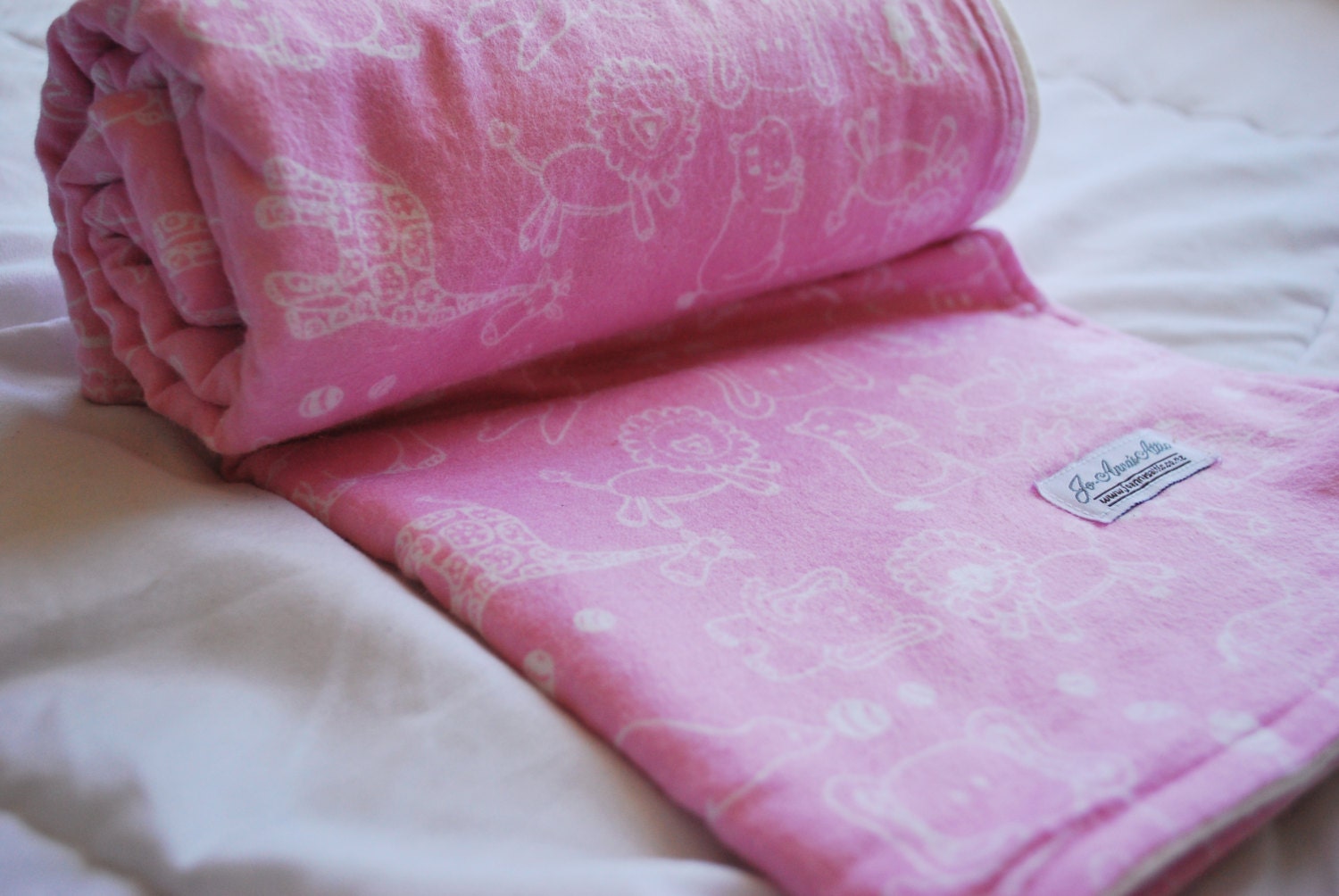 Baby Blanket Flannel Baby Blanket Baby Gift by JoAnnasAtticLtd