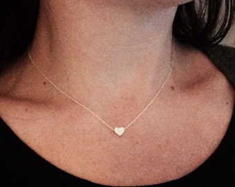 Hand made tiny heart necklace