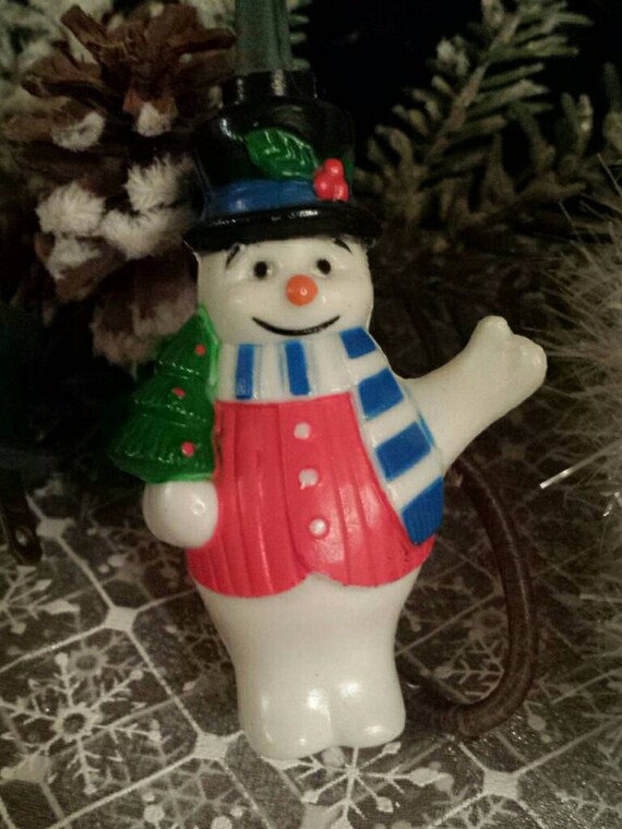 Cute Snowman blow mold christmas tree string lights