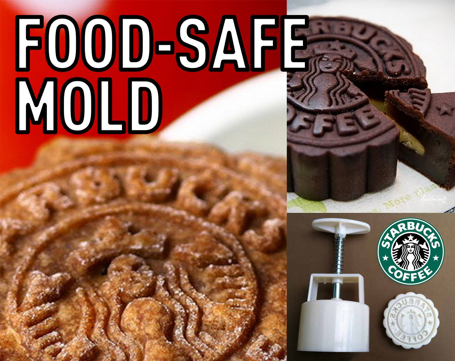 Starbucks Coffee Mold / Moon Cake Mold and Cookie by ExcellentForm