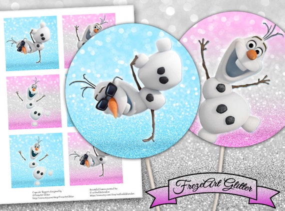 disney frozen olaf cupcake toppers printable by