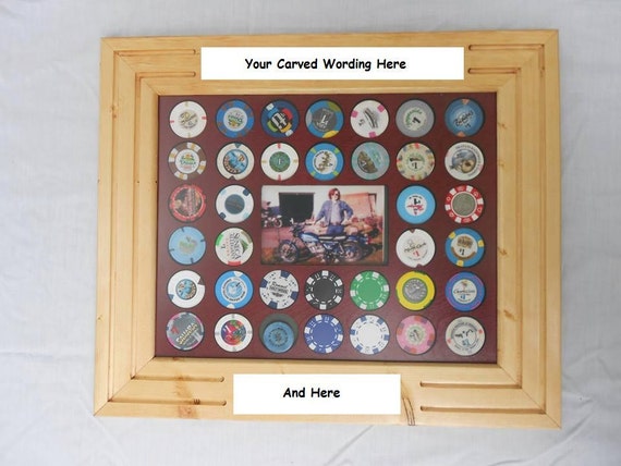 Poker chip frame display