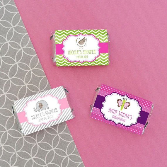 Items similar to Personalized Mini Candy Bar Wrappers • Baby Shower