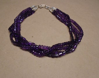 Multi strand Amethyst necklace