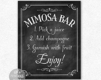 Popular items for mimosa bar sign on Etsy