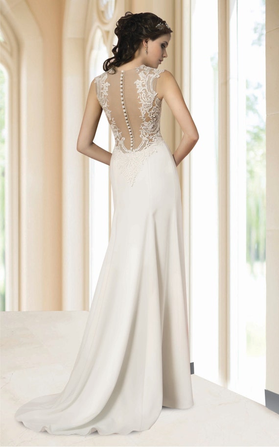 sheath wedding dress