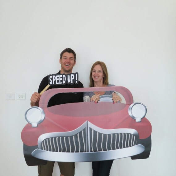 Red GREASE inspired EXtra Large Car Photo Booth Prop Perfect