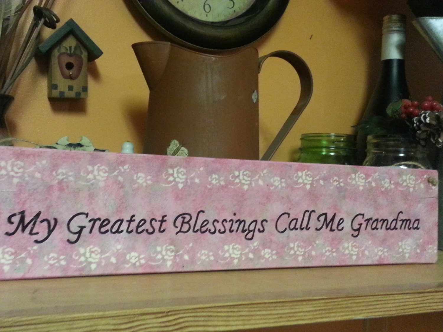 My Greatest Blessings Call Me Grandma Wood Sign Hand Painted