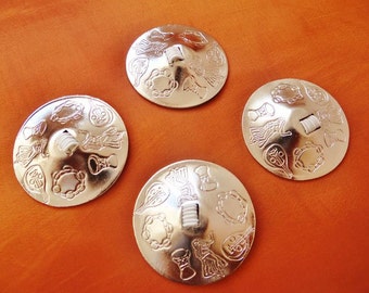 Luxury Belly Dance 2-Tone ZILLS Set Finger Brass Cymbals...4 Pieces...Top Quality...2016 COLLECTION