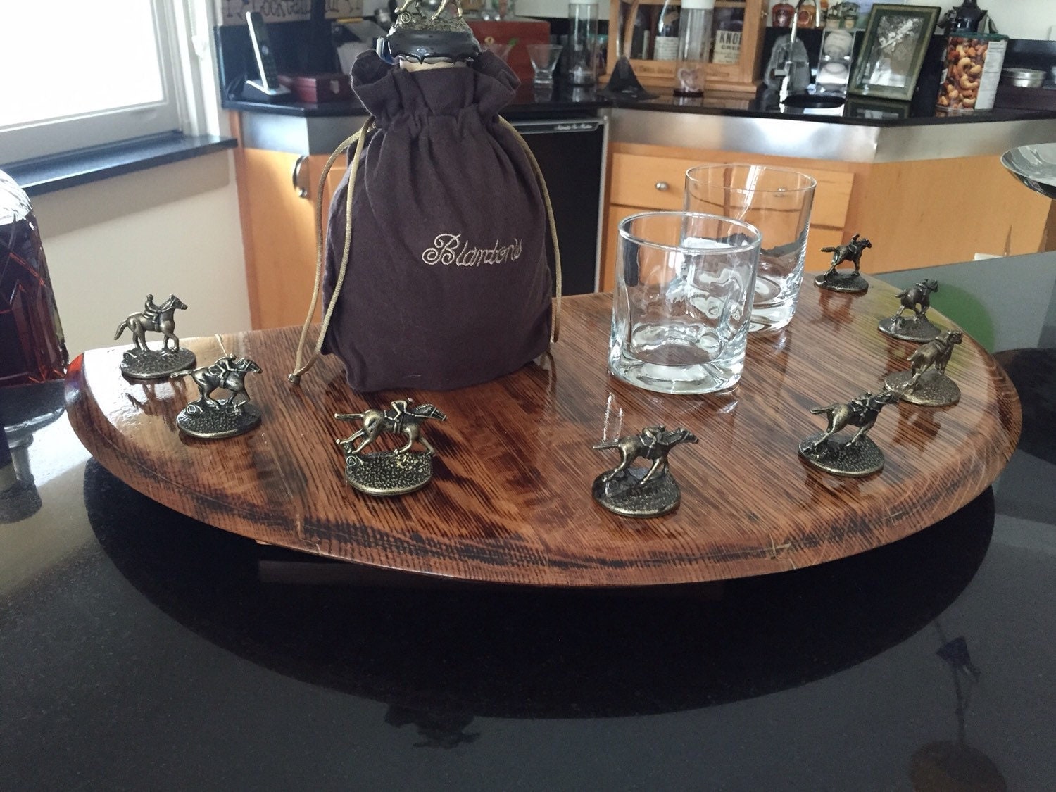 Blanton's Bourbon Whiskey Bottle Cork Stopper Display
