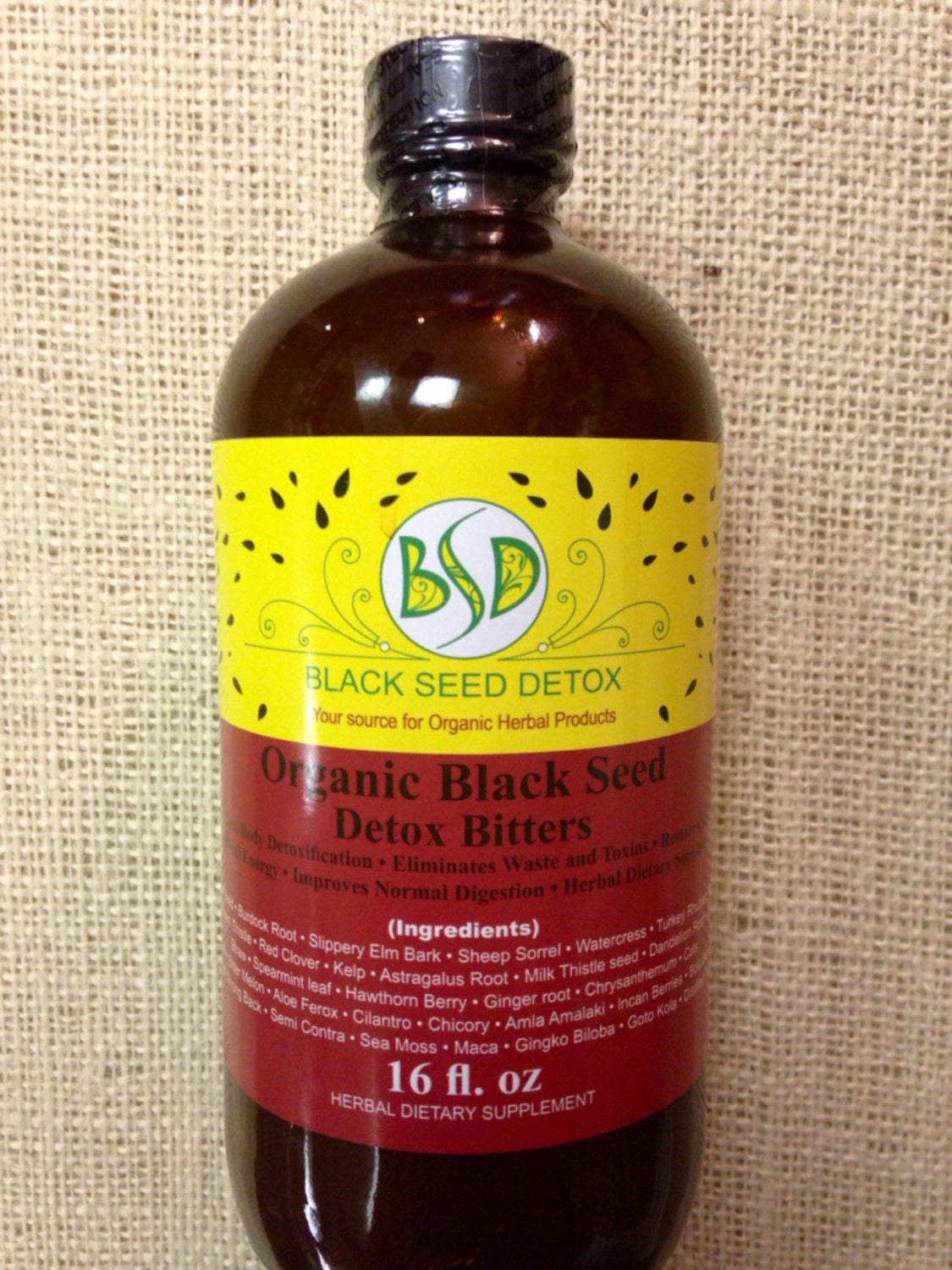 Organic Black Seed Detox Bitters by on Etsy