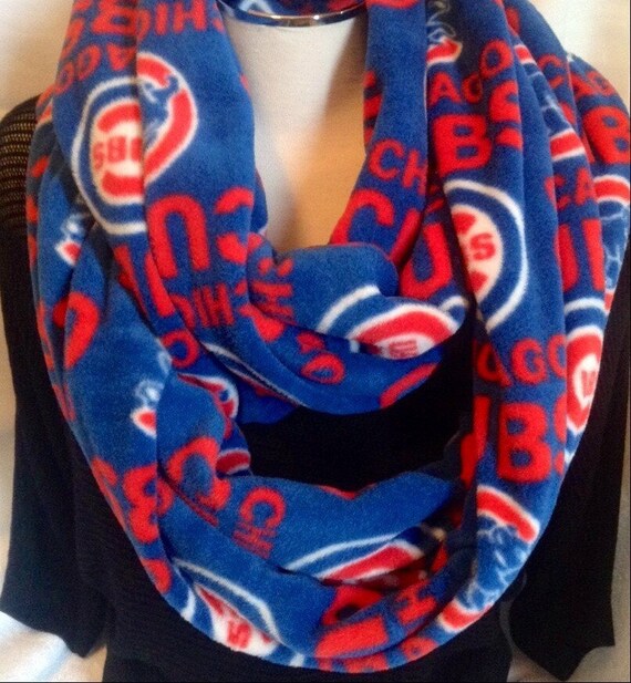 Chicago Cubs Infinity Scarf Cubs Fleece Scarf by SplendidFindings