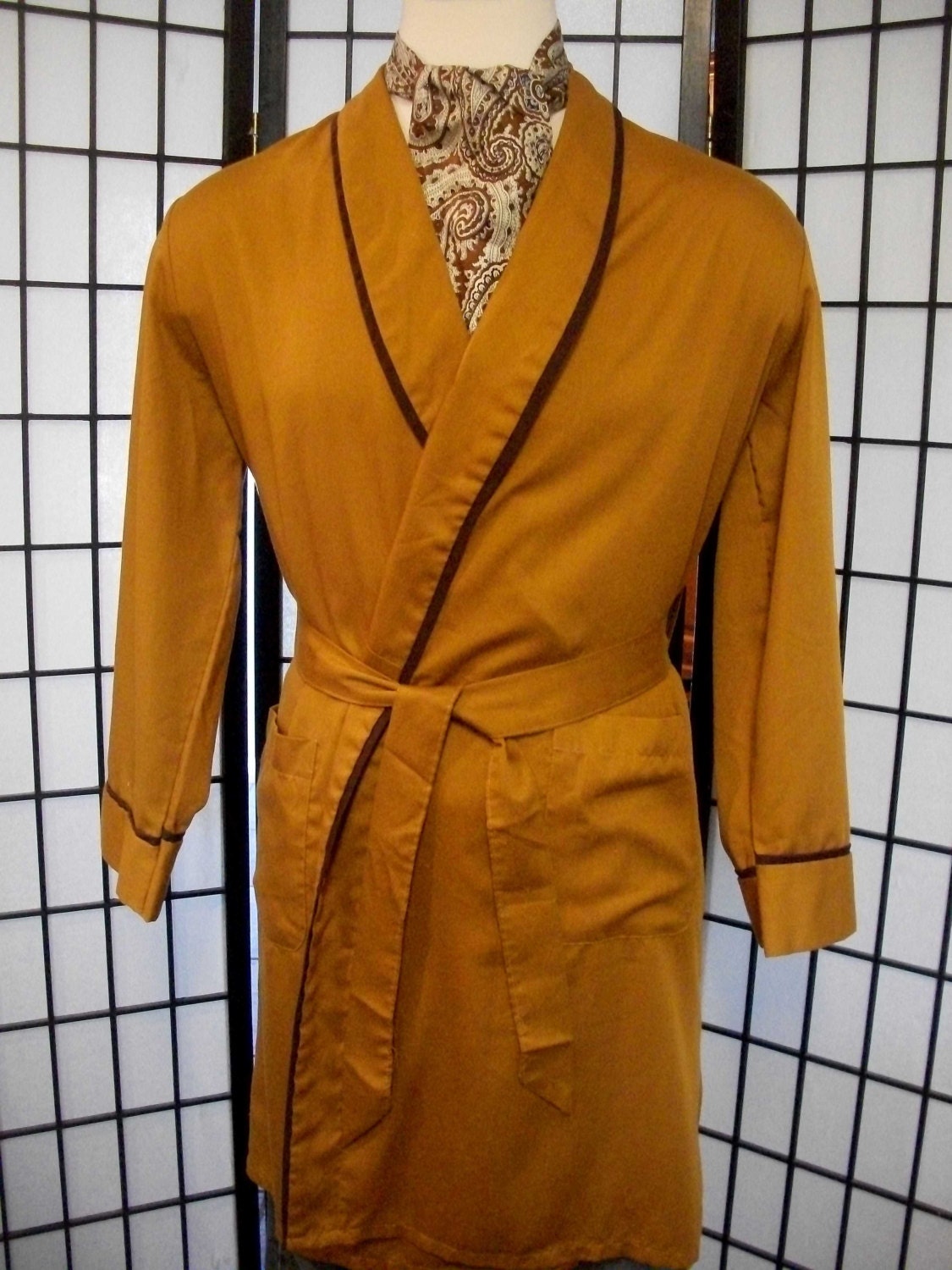 JC Penney men's vintage mod robe medium m 3840