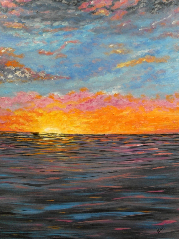 Art Print Ocean Sunset Fine Art Prints Abstract Art by